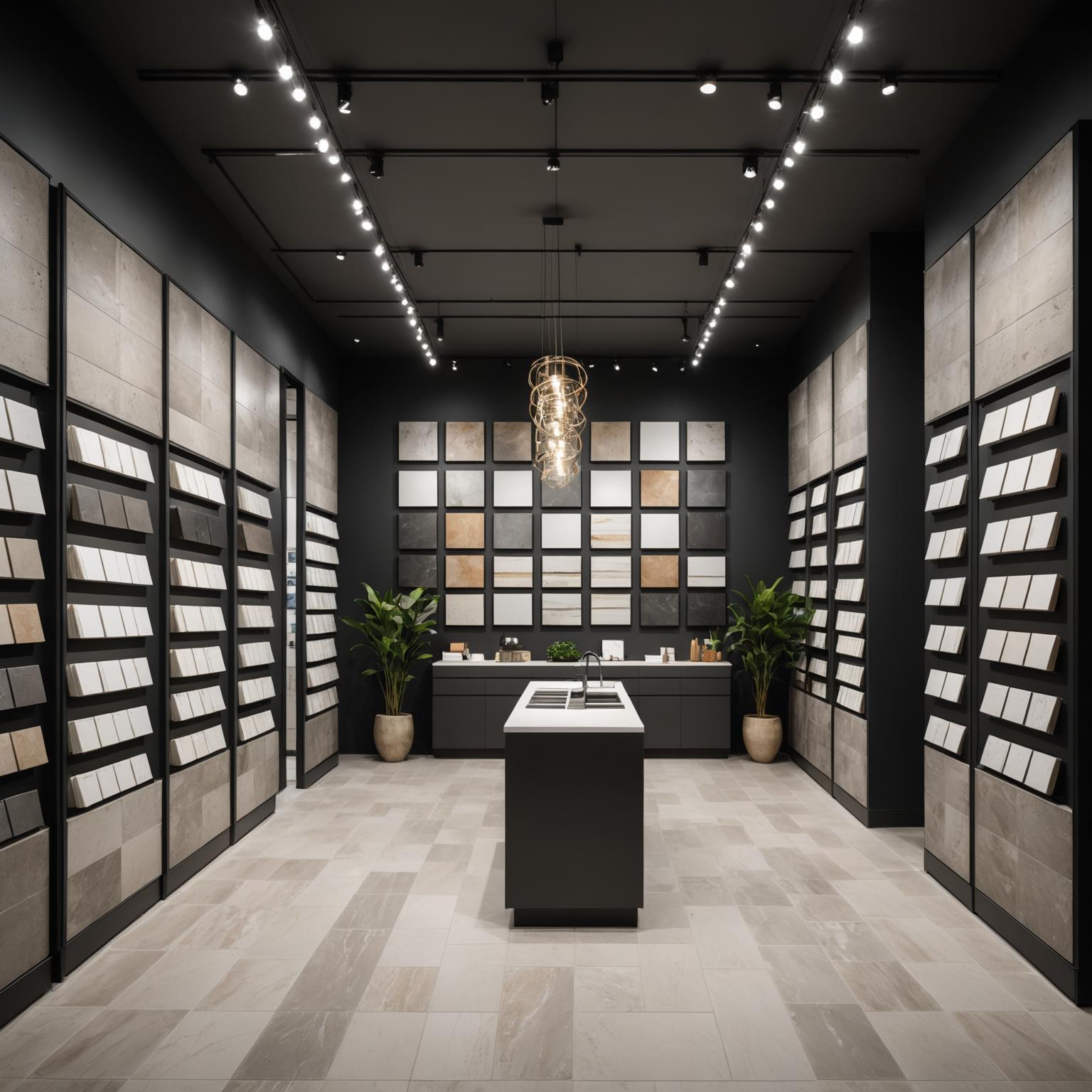 Datumly showroom interior with material displays
